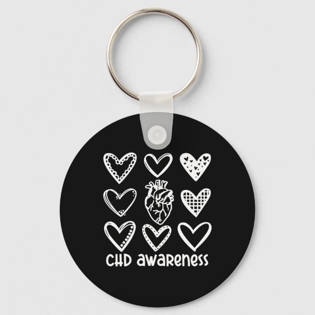 Chaveiro Sensibilização do Chd para a Doença Cardíaca do Gu (Frente)