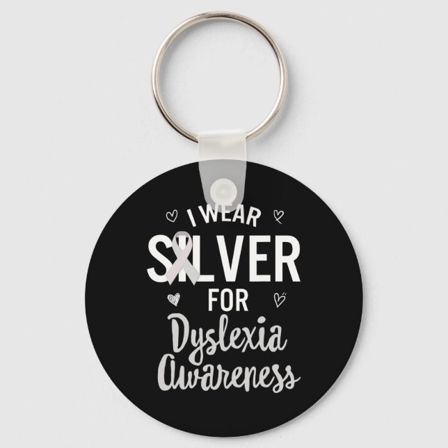 Chaveiro Sensibilização Eu Visto Prateado Aprendizado de Fi (Frente)