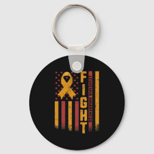 Chaveiro Sensibilização Laranja Fita Usa Bandeira Guerreira