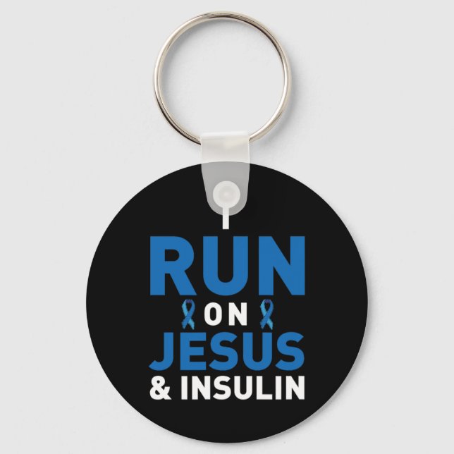 Chaveiro Sensibilização para a diabetes Tipo 1 2 - T1D T2D  (Frente)