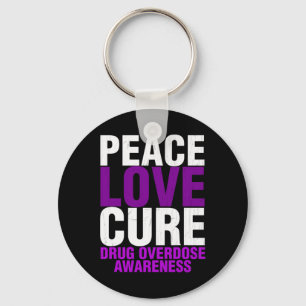 Chaveiro Sensibilização para a overdose de drogas Paz Paz P