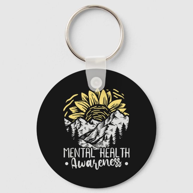 Chaveiro Sensibilização para a Saúde Mental dos Girassóis M (Frente)