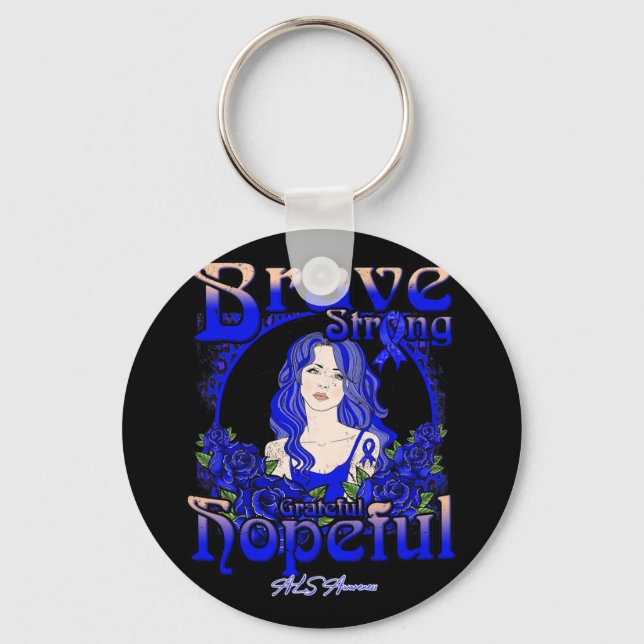 Chaveiro Sensibilização para o neurismo cerebral Forte Salt (Frente)