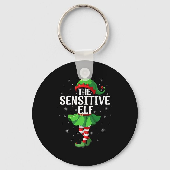 Chaveiro Sensitive Elf Christmas Girls Women Elf Squad Xmas (Frente)