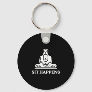 Chaveiro Sente-se! Engraçado Yoga Buddha Gym Gift