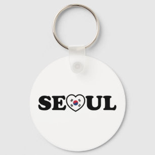 Chaveiro Seoul Love Heart Taegeukgi Flag