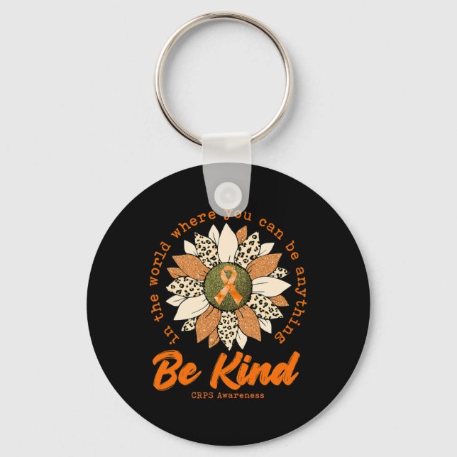 Chaveiro Ser gentil Fita de Sensibilização do Sunflower Ora (Frente)