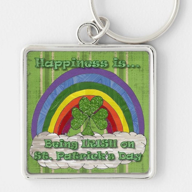 Chaveiro Ser Irlandês no Dia de São Patrício (Frente)