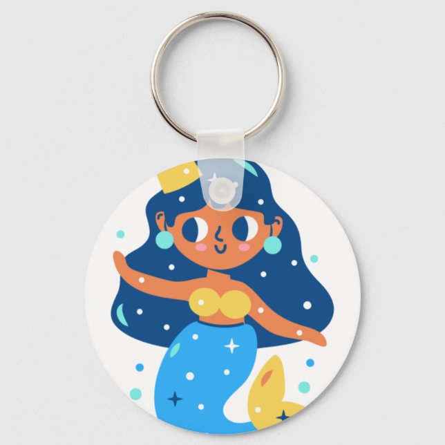 Chaveiro sereia azul (Frente)