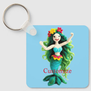 Chaveiro Sereia de cabelos verdes Thunder_Cove