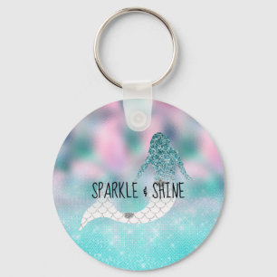 Chaveiro Sereia do Glitter de Teal Sparkle