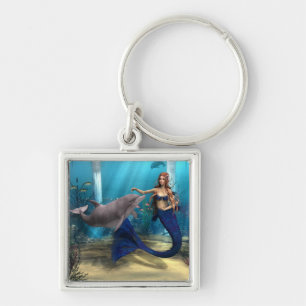 Chaveiro Sereia e Golfinho