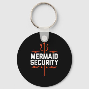 Chaveiro Sereia Segurança Engraçado Pai Sereia Família Sere
