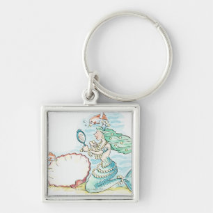 Chaveiro sereia Verde-de cabelo que veste a grande seleçã