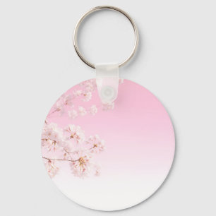 Chaveiro Serenidade da Primavera com Flor de Cerejeira Rosa
