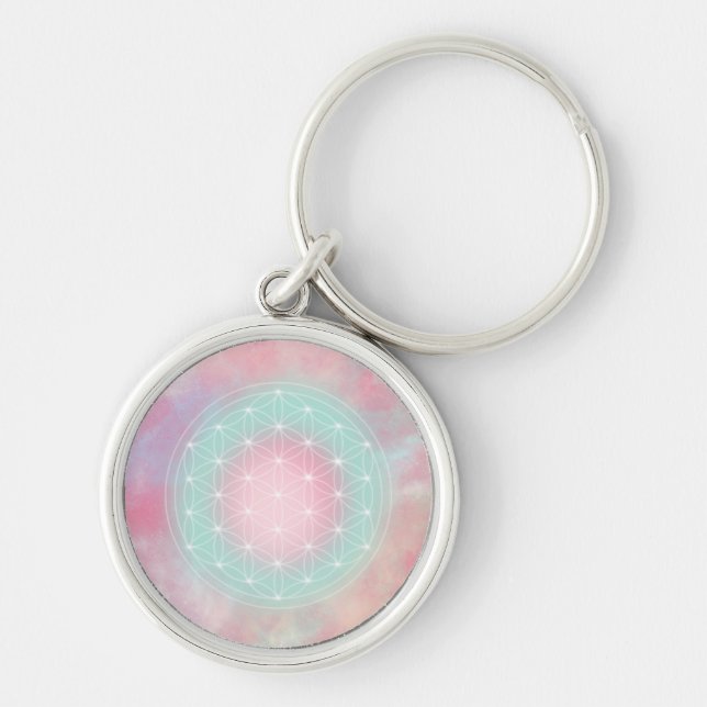 Chaveiro serenity flower of life (Frente)