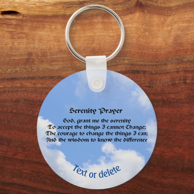 Chaveiro Serenity Prayer Blue Sky Inspiração (Frente)