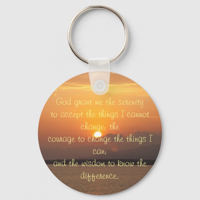 Chaveiro Serenity Prayer Button (Frente)