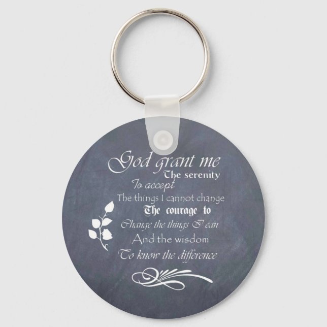 Chaveiro Serenity Prayer Chalkboard Gifts - tenda de colhei (Frente)
