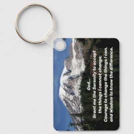 Chaveiro Serenity Prayer Monte Rainier Landscape