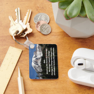 Chaveiro Serenity Prayer Monte Rainier Landscape