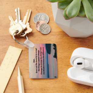 Chaveiro Serenity Prayer Pink Seascape Foto Sunset