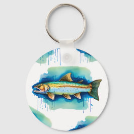 Chaveiro - Série Watercolor: Trout/Salmon