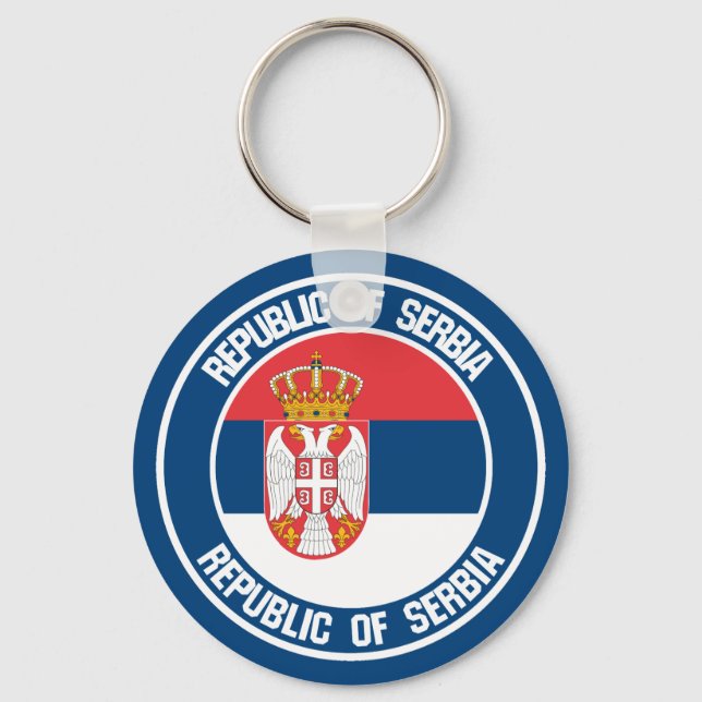 Chaveiro Sérvia Round Emblem (Frente)
