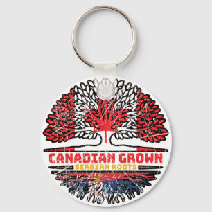 Chaveiro Sérvia Sérvio Canadense Canadá Árvore Bandeira