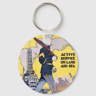 Chaveiro Serviço Ativo para o Solo e o Mar