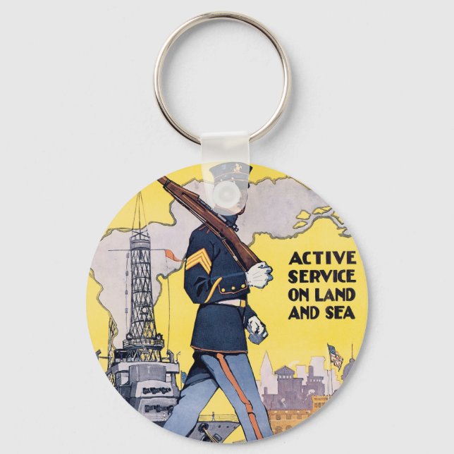 Chaveiro Serviço Ativo para o Solo e o Mar (Frente)