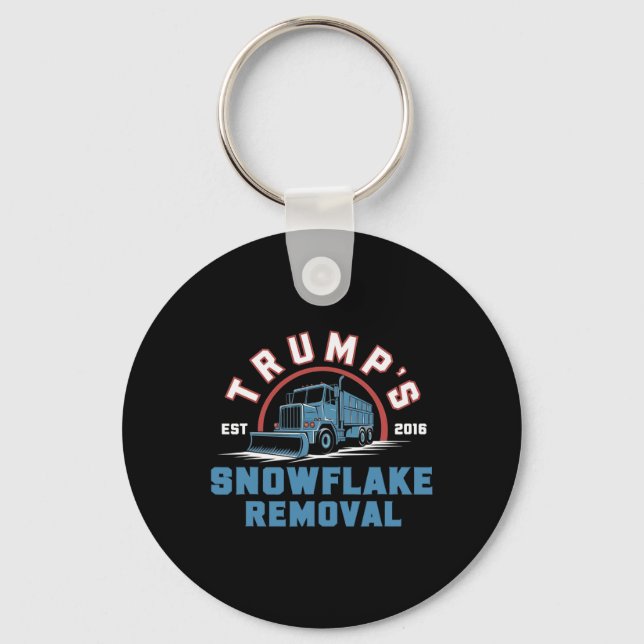 Chaveiro Serviço de Remoção do Floco de Neve de Trump Funny (Frente)