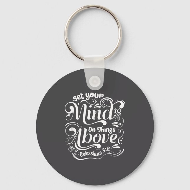 Chaveiro Set Your Mind On The Things Above - Colossians 3_2 (Frente)