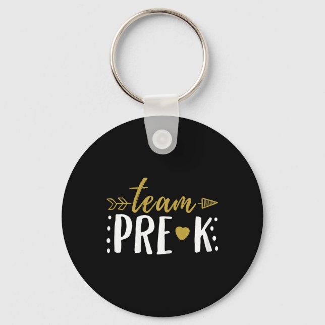 Chaveiro Seta pré-k do professor pré-escola (Frente)