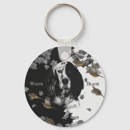 Chaveiro Setor inglês preto e branco