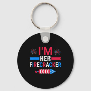 Chaveiro Seu Firecracker 4 de julho Correspondendo Casal Pa