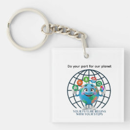 Chaveiro Seu Futuro Seus Passos Dia da Terra Sustentabilida