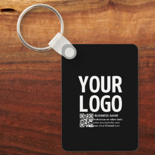 Chaveiro Seu logotipo com código QR e texto editáveis