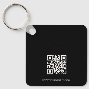 Chaveiro Seu logotipo e código QR vão aqui Simples Persona