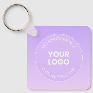 Chaveiro Seu logotipo   Gradiente de Ombre de Lavanda Sutil