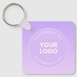 Chaveiro Seu Logotipo | Gradiente Ombre Lavanda Sutil