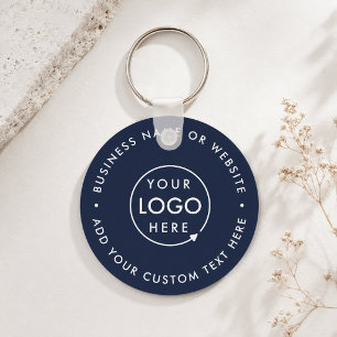 Chaveiro Seu logotipo   Marinho Blue Business Website Promo