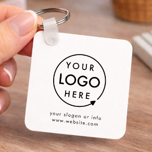 Chaveiro Seu Logotipo Negócios Corporativo Moderno Minima