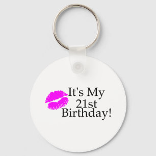 Chaveiro Seu meu aniversário de 21 anos (beijo)