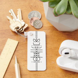 Chaveiro Seu nome como Alienígena Glyphs White