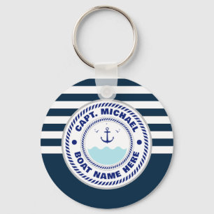 Chaveiro Seu nome de boi Anchor Bem-vindo A Bordo Azul