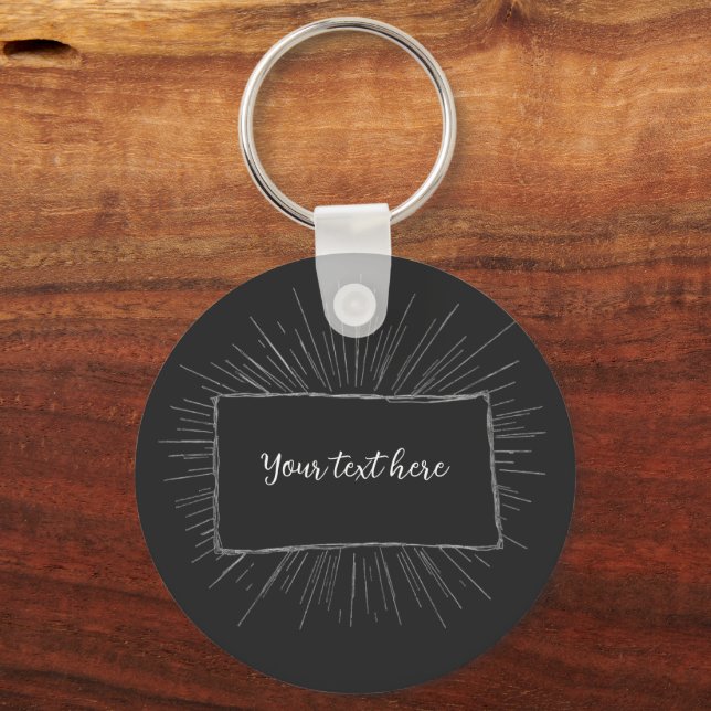 Chaveiro Seu texto aqui nota personalizada design (Frente)