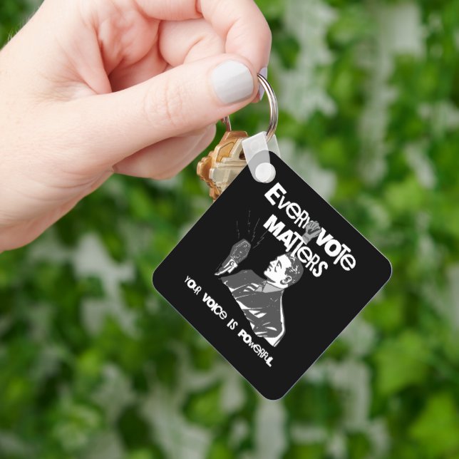 Chaveiro Seu Voto Importa Eleição Branco Político Impresso (Mão)