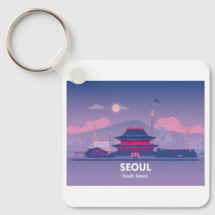 Chaveiro Seul Coreia do Sul Oil Pastel Viagem Design