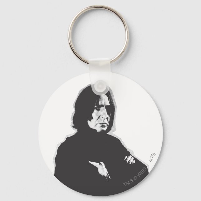 Chaveiro Severus Snape Arms Cruzados B-W (Frente)